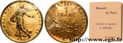 Piéfort en Or de 1 franc Semeuse 1976 Pessac GEM.104 P3