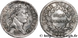 Demi-franc Napoléon Ier tête laurée, Empire français 1810 Lyon F.178/13