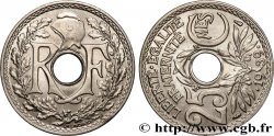 25 centimes Lindauer, Maillechort, Fautée coins tournés -15 min/-90° 1939  F.172/3 var.