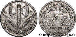 50 centimes Francisque, légère 1942  F.196/1