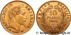 10 francs or Napoléon III, tête laurée, type définitif à grand 10 1864 Paris F.507A/6