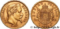 20 francs or Napoléon III, tête laurée 1861 Paris F.532/1