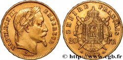 20 francs or Napoléon III, tête laurée 1867 Strasbourg F.532/16