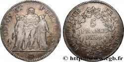 5 francs Union et Force, Union desserré, avec glands intérieurs et gland extérieur 1797 Paris F.291/5