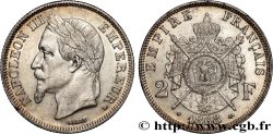 2 francs Napoléon III, tête laurée  1866 Strasbourg F.263/3