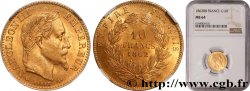 10 francs or Napoléon III, tête laurée, petit 10 1862 Strasbourg F.507/2