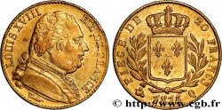 20 francs or Louis XVIII, buste habillé 1815 Perpignan F.517/16
