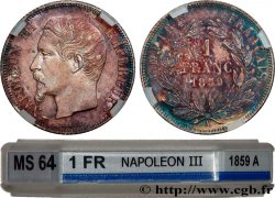 1 franc Napoléon III, tête nue 1859 Paris F.214/12