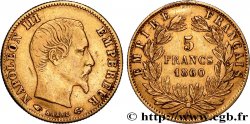 5 francs or Napoléon III, tête nue, grand module 1860 Paris F.501/10