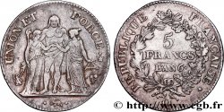 5 francs Union et Force, Union serré, sans glands intérieurs et avec gland extérieur 1798 Perpignan F.288/83