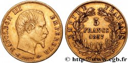 5 francs or Napoléon III, tête nue, grand module 1857 Paris F.501/4
