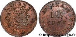 10 cent. Anvers au double L, frappe de l’atelier de Wolschot 1814  Anvers F.130C/2