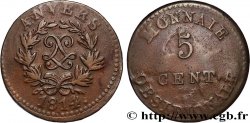 5 cent. Anvers au double L, frappe de l’arsenal de la marine 1814  Anvers F.115E/1