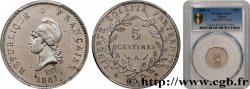 Essai de 5 centimes d’après Dupré, sur flan rond 1881 Paris GEM.11 1