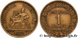 1 franc Chambres de Commerce 1922 Paris F.218/4