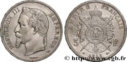 5 francs Napoléon III, tête laurée 1868 Strasbourg F.331/13