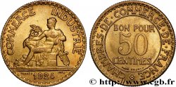 50 centimes Chambres de Commerce 1924 Paris F.191/6