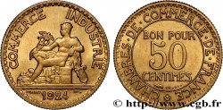 50 centimes Chambres de Commerce 1924 Paris F.191/6