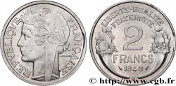 2 francs Morlon, aluminium, flan clippé 1949 Beaumont-Le-Roger F.269/15 var.