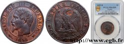 Cinq centimes Napoléon III, tête nue 1855 Rouen F.116/18