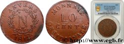 10 cent. Anvers à l’N, frappe de l’atelier de Wolschot 1814 Anvers F.130A/3