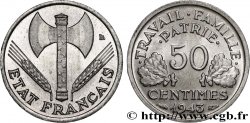 50 centimes Francisque, légère 1943  F.196/2