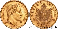 20 francs or Napoléon III, tête laurée 1864 Paris F.532/8