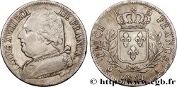 5 francs Louis XVIII, buste habillé 1814 Paris F.308/1