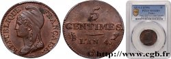 5 centimes Dupré, petit module 1796 Paris F.113/1