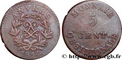 5 cent. Anvers au double L, frappe de l’arsenal de la marine 1814  Anvers F.115E/1