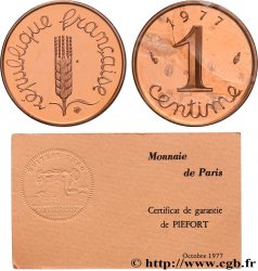 Piéfort en Or de 1 centime Épi 1977 Pessac GEM.4 P3