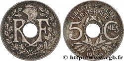 5 centimes Lindauer, petit module 1936 Paris F.122/19