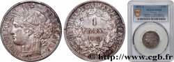 1 franc Cérès, IIIe République, grand A 1871 Paris F.216/1