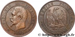 Dix centimes Napoléon III, tête nue, différent ancre 1855 Strasbourg F.133/24