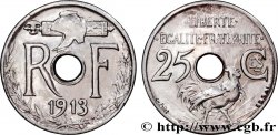 Essai en bronze argenté de 25 centimes par Pillet, grand module 1913 Paris GEM.73 6 var.