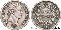 Demi-franc Napoléon Ier tête laurée, Empire français 1812 Paris F.178/35