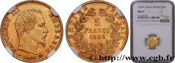 5 francs or Napoléon III, tête nue, grand module 1860 Paris F.501/10