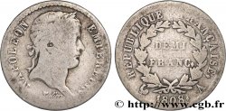 Demi-franc Napoléon Ier tête laurée, République française 1808 Paris F.177/2