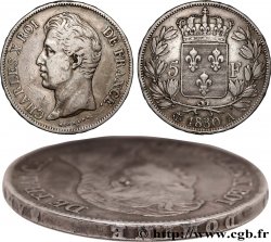 5 francs Charles X 2e type, tranche en relief 1830 Paris F.312/1