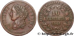 Concours de 10 centimes, essai en cuivre par Boivin, premier revers 1848 Paris VG.3133 