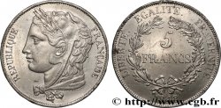 Concours de 5 francs, essai en étain attribué à Gayrard, premier concours 1848 Paris Maz.1281 c