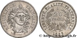 Concours de 20 francs, essai de Leclerc, premier concours 1848 Paris VG.3026 var