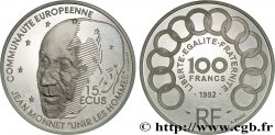 Belle Épreuve 15 écus / 100 francs Jean Monnet 1992 Paris F5.2002 1