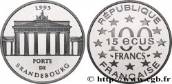 Belle Epreuve 15 écus / 100 francs - Porte de Brandebourg (Berlin), Différent Abeille 1993  F5.2006 2