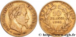 10 francs or Napoléon III, tête laurée 1864 Strasbourg F.507A/7