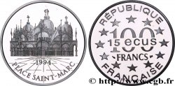 Belle Epreuve 15 écus / 100 francs - Place Saint-Marc (Venise, Italie) 1994  F5.2008 1