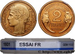 Essai-piéfort de 2 francs Morlon 1931 Paris GEM.113 EP