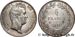 5 francs type Tiolier avec le I, tranche en relief 1831 Lille F.316/4