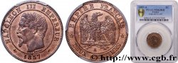 Deux centimes Napoléon III, tête nue 1857 Paris F.107/44