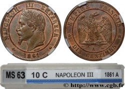 Dix Centimes Napoléon III, tête laurée 1861 Paris F.134/4